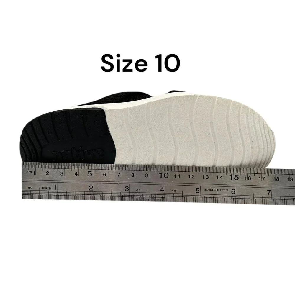 Native Phoenix Toddler Boys Slip-On Sneaker Sz 10‎ Black/White Lightweight Shoes